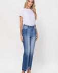 Flying Monkey Super High Rise Crop w Contrast Jean - Online Only