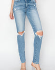 Risen Full Size High Rise Knee Distressed Skinny Jeans