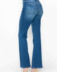 bytos Full Size High Rise Bootcut Jeans with Pockets