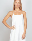 VERY J Sleeveless Active Tennis Dress with Unitard Liner