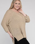 Eesome Plus Size Crew Neck Knit Sweater