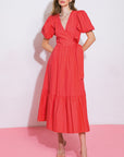 Flying Tomato Perfect Allure Poplin Midi Dress