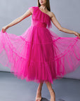 Flying Tomato Get To The Point Tulle Midi Dress