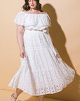 Flying Tomato Catching My Breath Eyelet Midi Dress