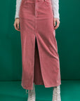 Flying Tomato Perfect Pick Corduroy Midi Skirt