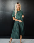 Milly Dress in Hunter Green