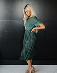 Milly Dress in Hunter Green