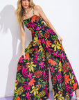 Flying Tomato Blossoming with Joy Woven Jumpsuit