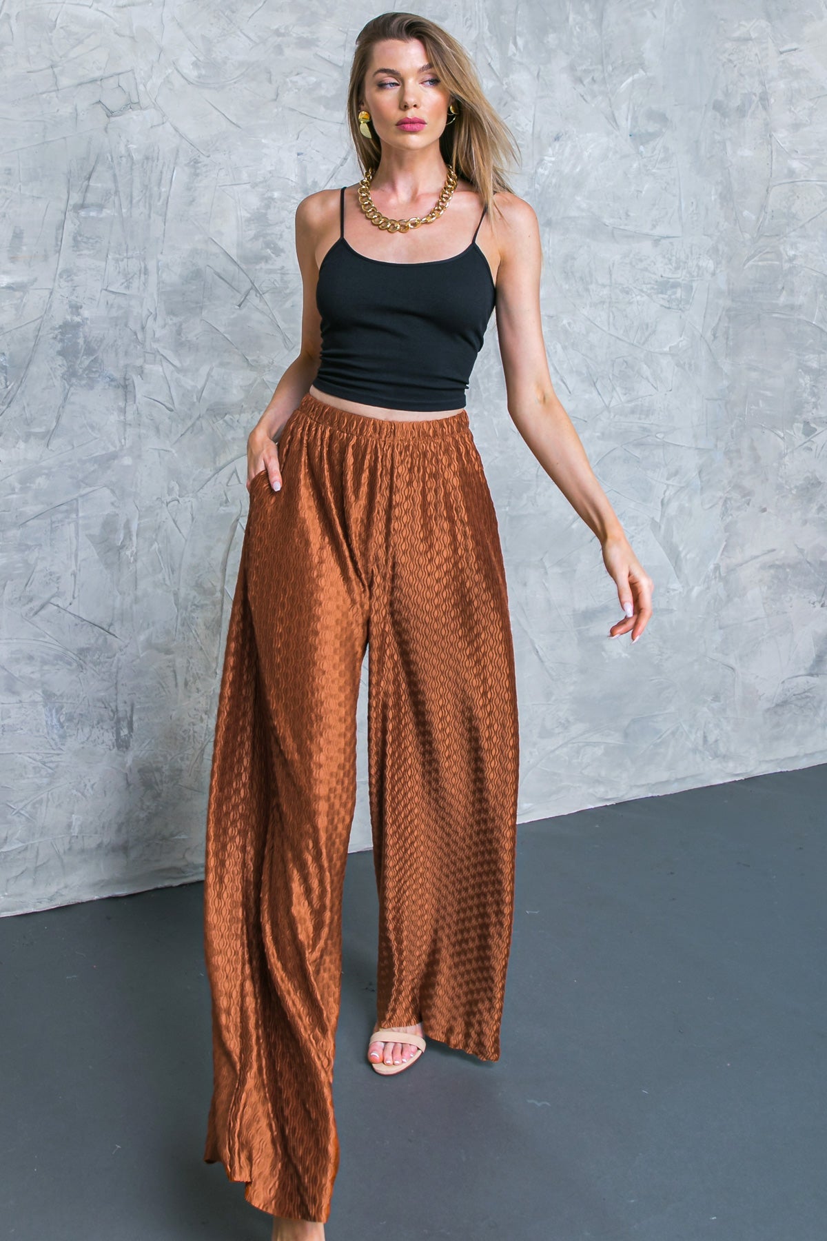 Flying Tomato Regal Romance Woven Pants