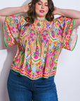 Flying Tomato Sparkly Energy Woven Top