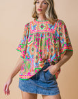 Flying Tomato Sparkly Energy Woven Top