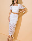 Unforgettable Icon Woven Top and Skirt Set