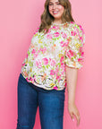 Flying Tomato Bliss Me Floral Woven Lace Top