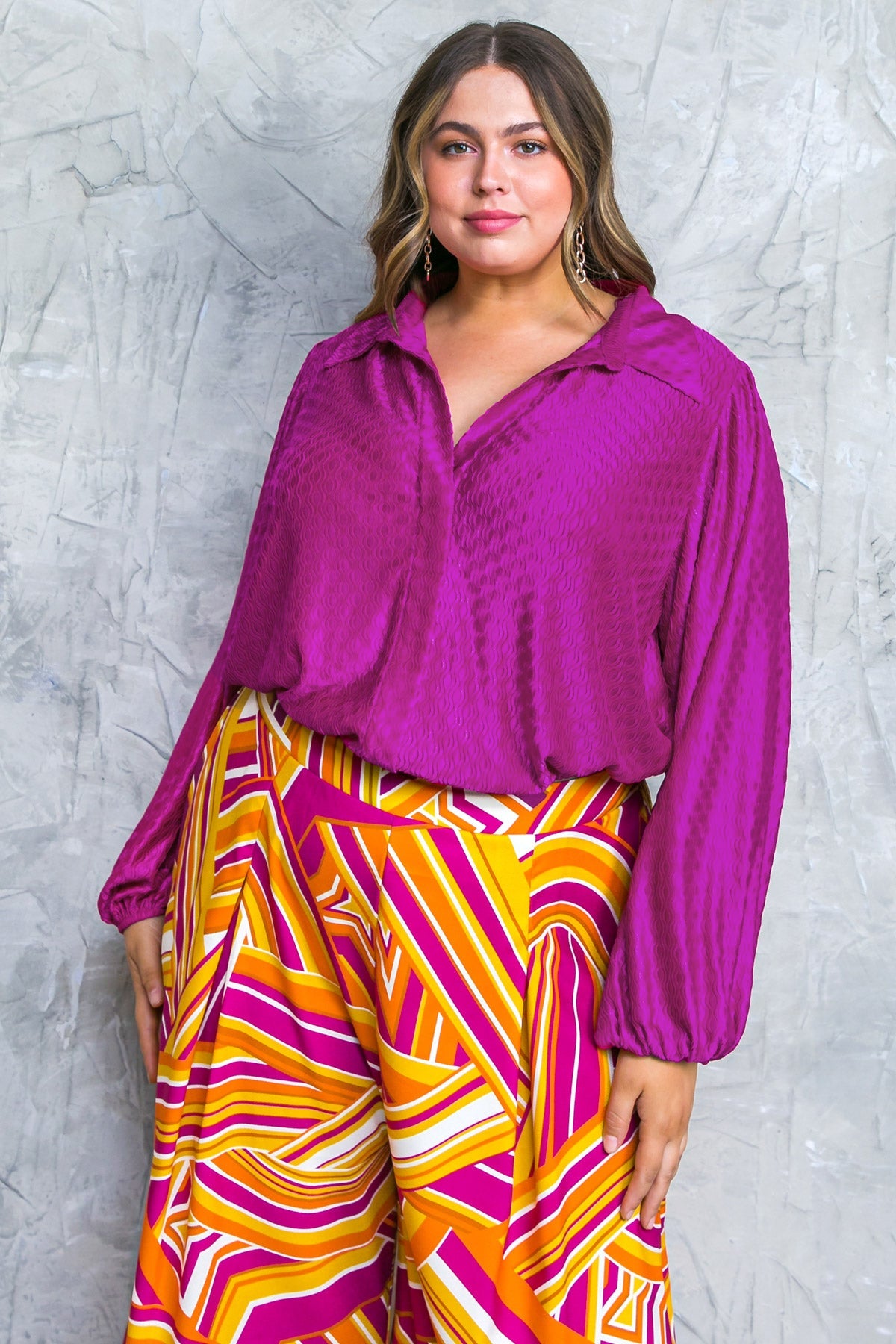 Flying Tomato Regal Romance Woven Top