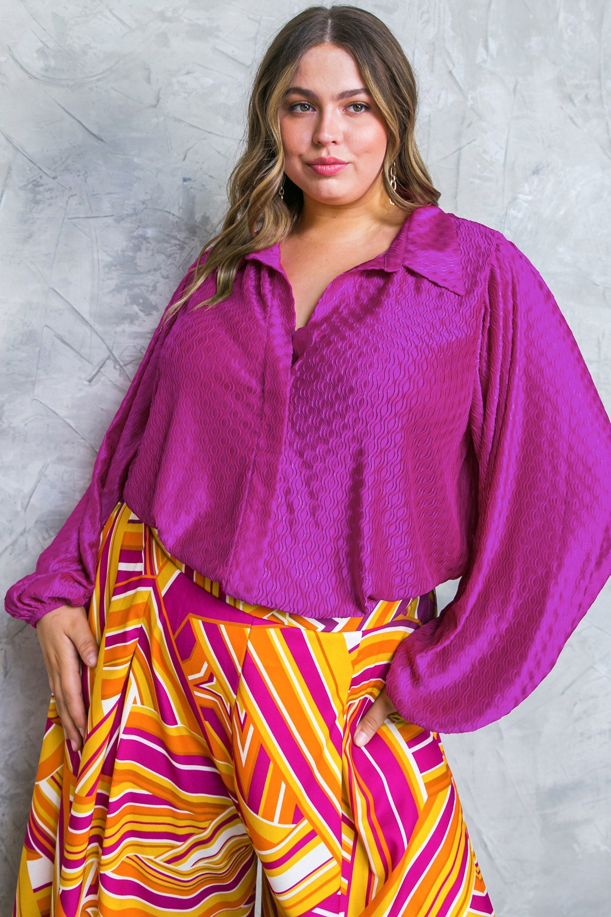 Flying Tomato Regal Romance Woven Top