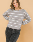 Flying Tomato Seasonal Sophistication Twist Sweater Top