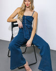 Flying Tomato Drift Away Denim Jumpsuit