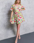 Flying Tomato Free Me Today Floral Woven Mini Dress