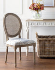 Park Hill French Blue Bouquet Cane Back Dining Chair