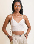 Gingham Smocked Bralette