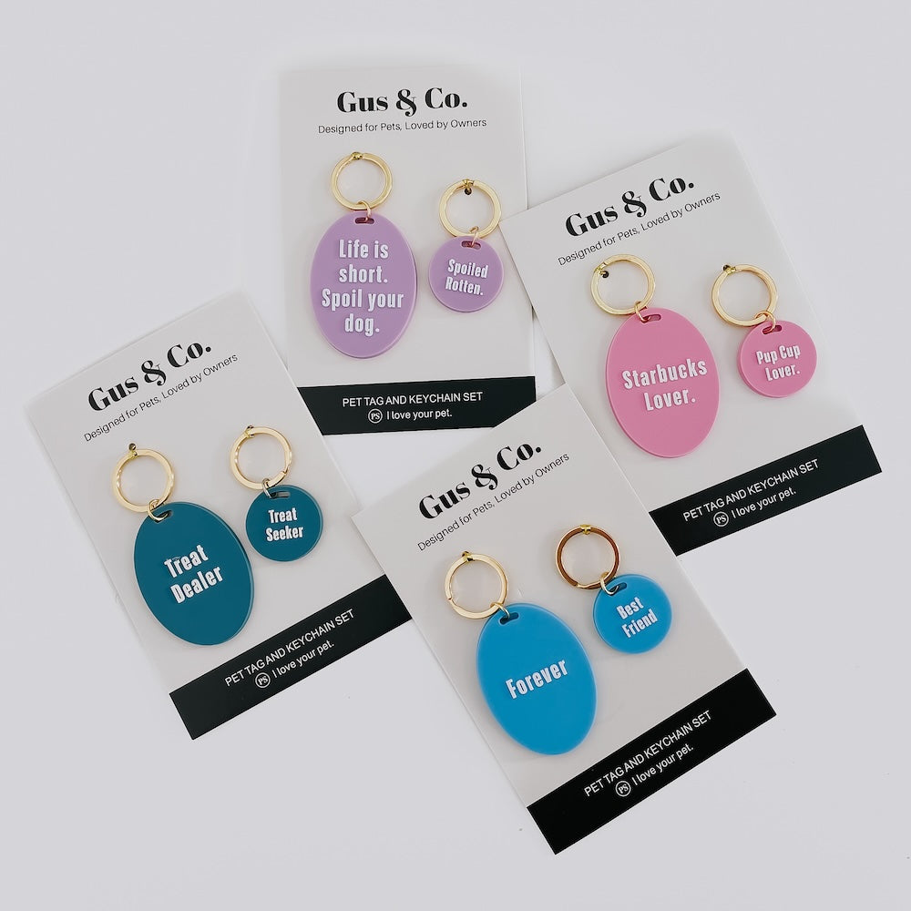 Gus & Co - Dog Tag and Keychain Set