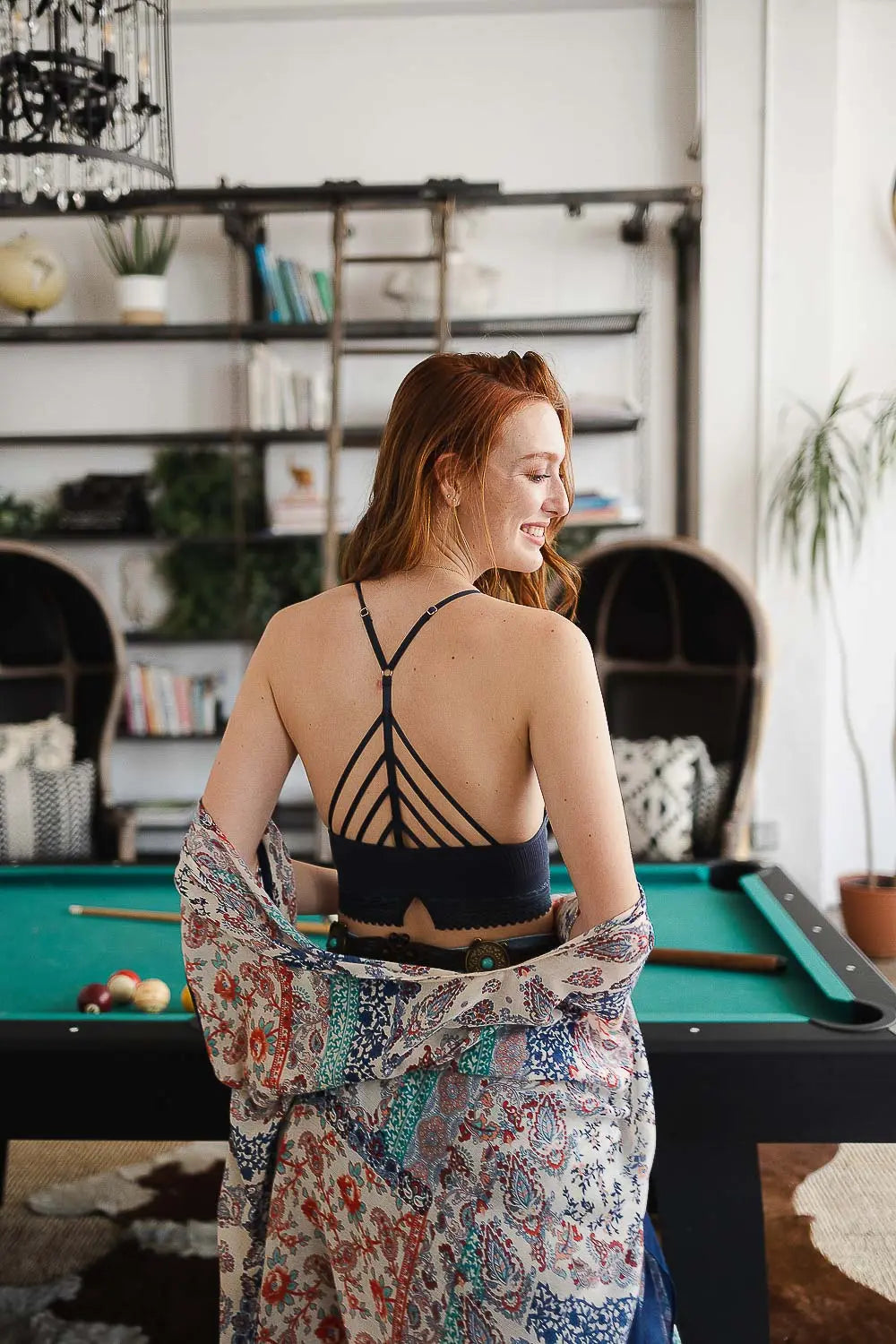 High Neck Crochet Lace Bralette