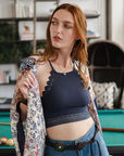 High Neck Crochet Lace Bralette