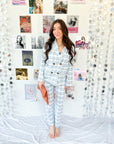 Petra Blue and White Plaid Suit