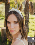 Embroidered Floral Vine Knot Headband