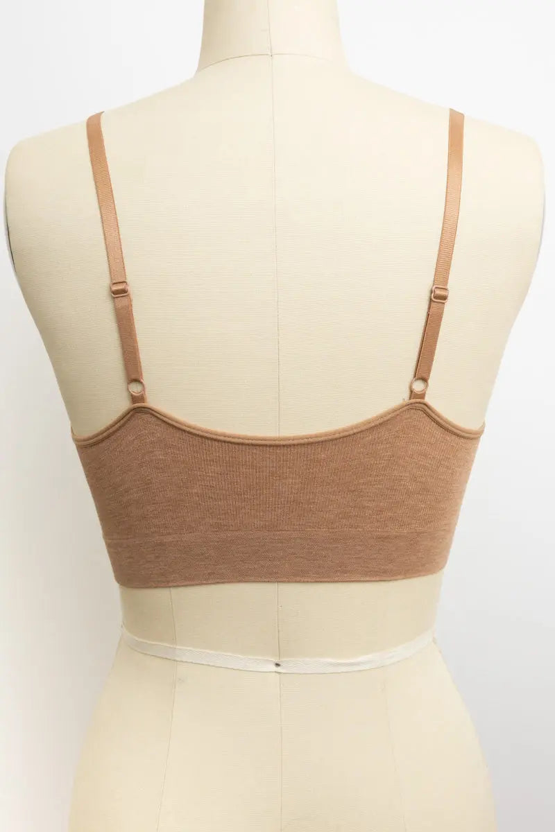 Lace Trim Ribbed Bralette