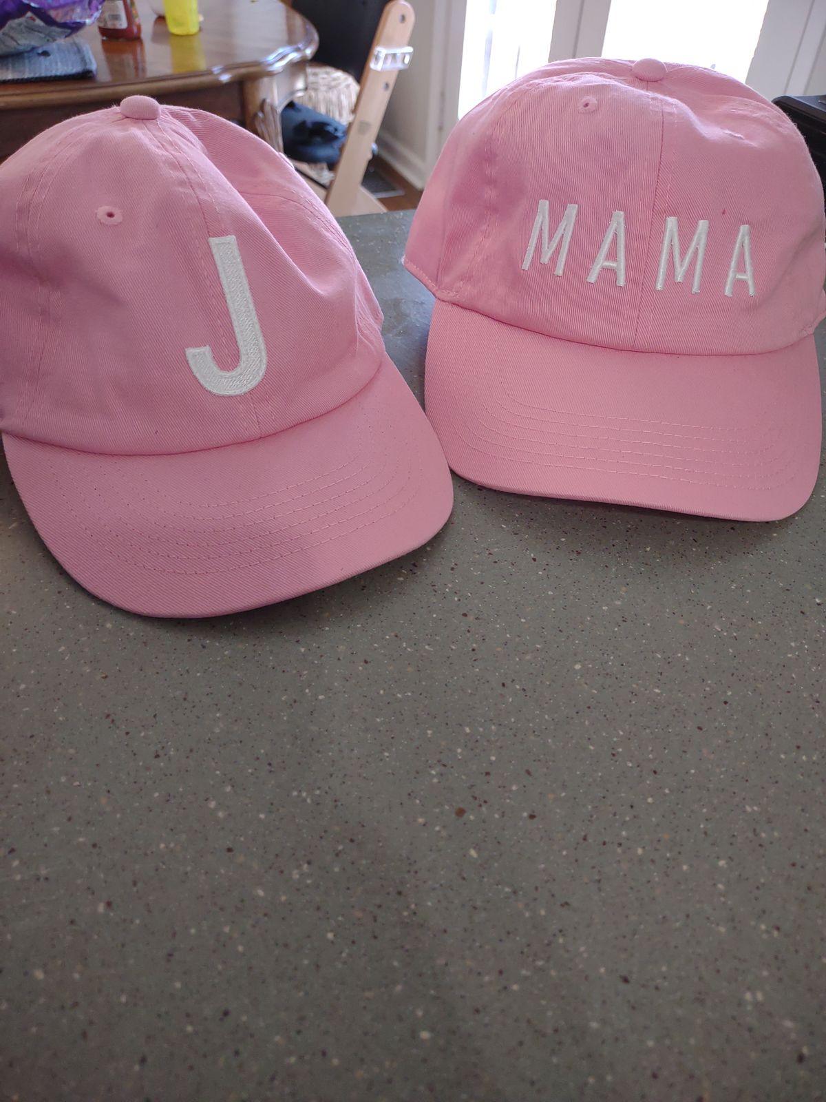 Light Pink Baseball Hat with Initial