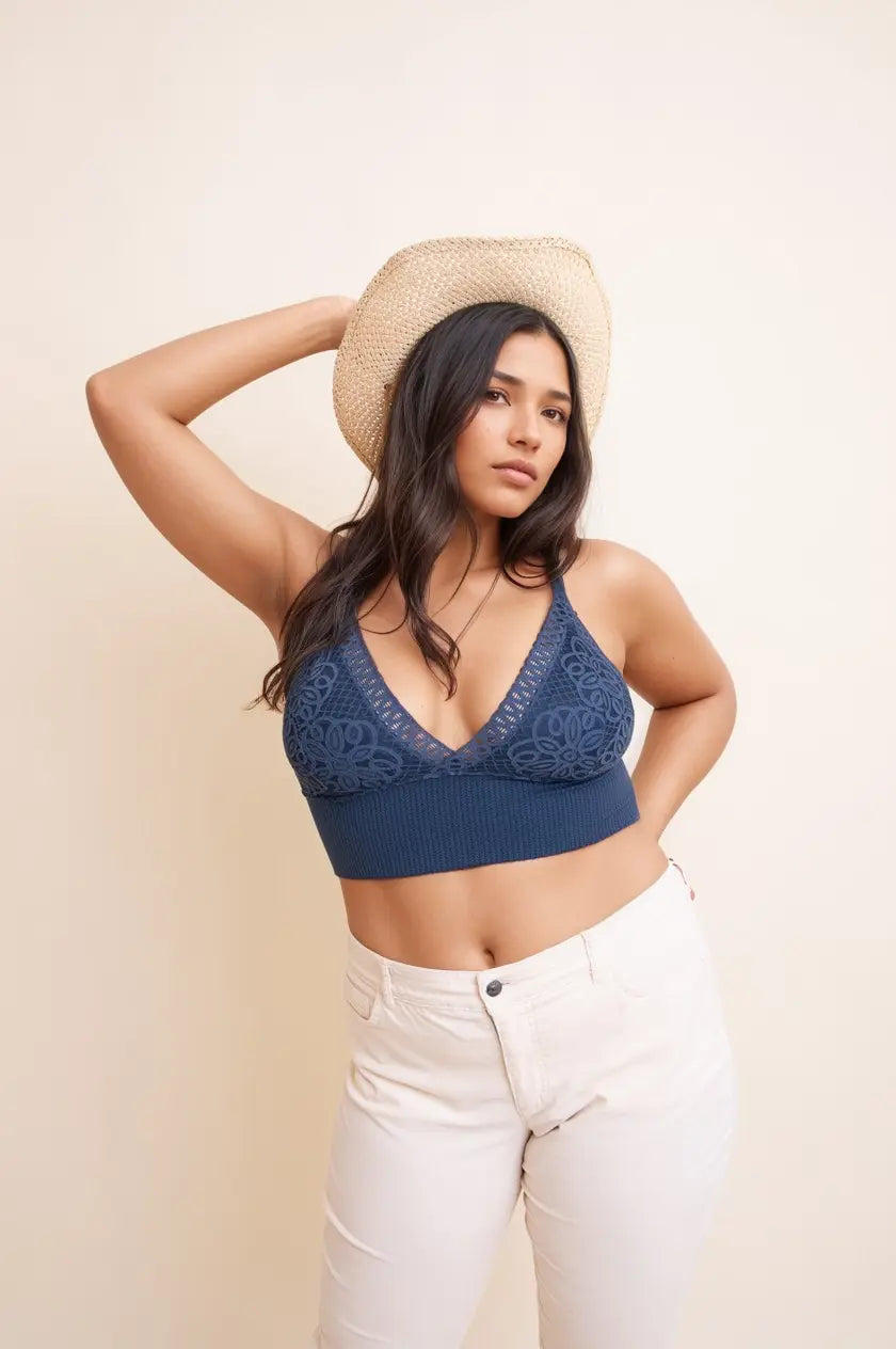 Plus Size Lace Trim Brami