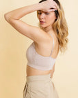 Lace Trim Ribbed Bralette