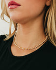 Luxe Line Frosted In Diamonds Choker Necklace - WATERPROOF