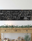 1 Corinthians 13: 'Love Is Patient' - Rustic Christian Wall Art, Religious Decor for Living Room