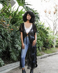 Mandala Lace Longline Duster Kimono