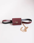 Mini Faux Leather Belt Bag with Gold Chain
