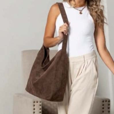Miranda Oversized Suede Hobo Bag