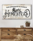 Vintage Farmhouse Homestead Sign
