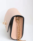 Mini Faux Leather Belt Bag with Gold Chain
