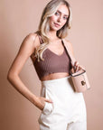 Mini Faux Leather Belt Bag with Gold Chain
