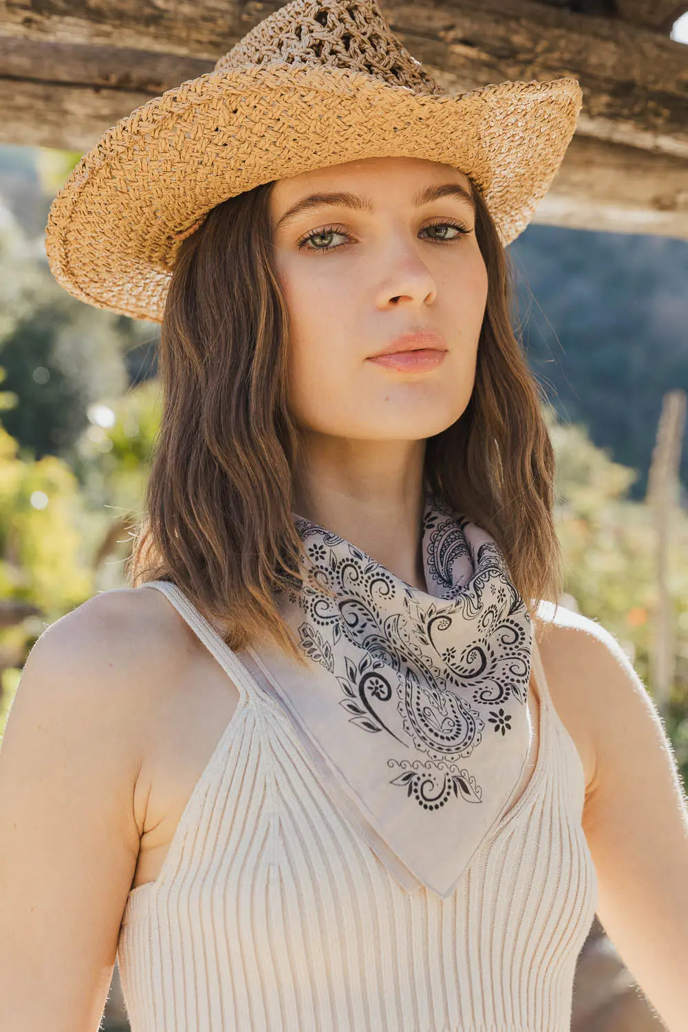 Floral Paisley Bandana – Western Hair Scarf