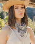 Floral Paisley Bandana – Western Hair Scarf