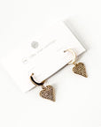 Pax Pave Heart Huggie Hoop - WATERPROOF