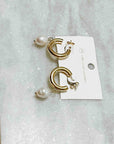 Pearled Dangle Hoop Earrings *WATERPROOF*