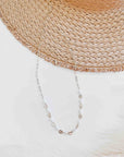 Perla Pearl & Oval Chain Link Necklace