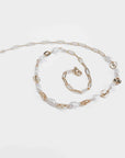 Perla Pearl & Oval Chain Link Necklace