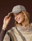 Coco + Carmen Glitzy Plaid Baseball Hat