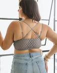 Plus Crochet Lace Longline Bralette