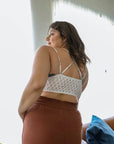 Plus Crochet Lace Longline Bralette